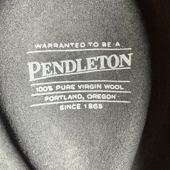 Pendleton Black 100% Wool Fedora Hat - Picture 11 of 12